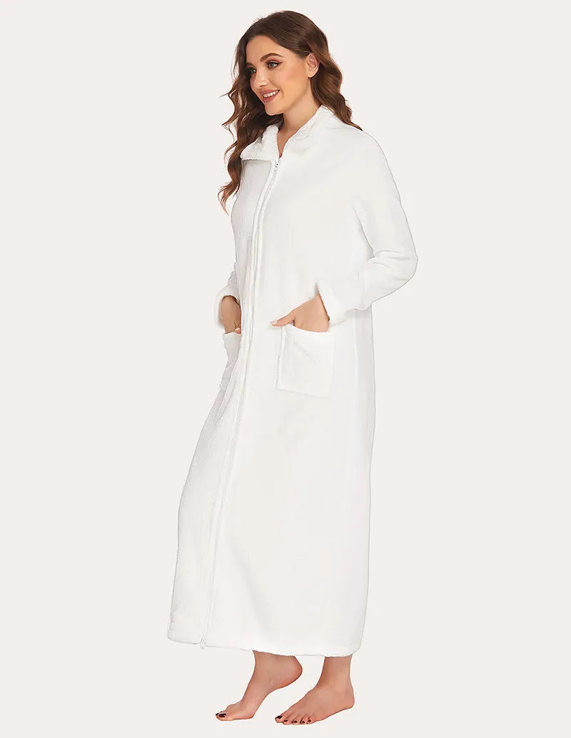 Ekouaer Long Warm Fleece Robe (US Only)