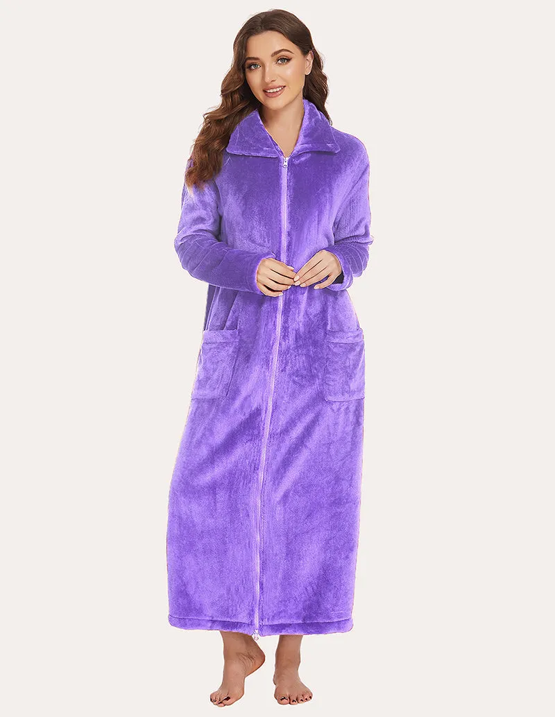 Ekouaer Long Warm Fleece Robe (US Only)