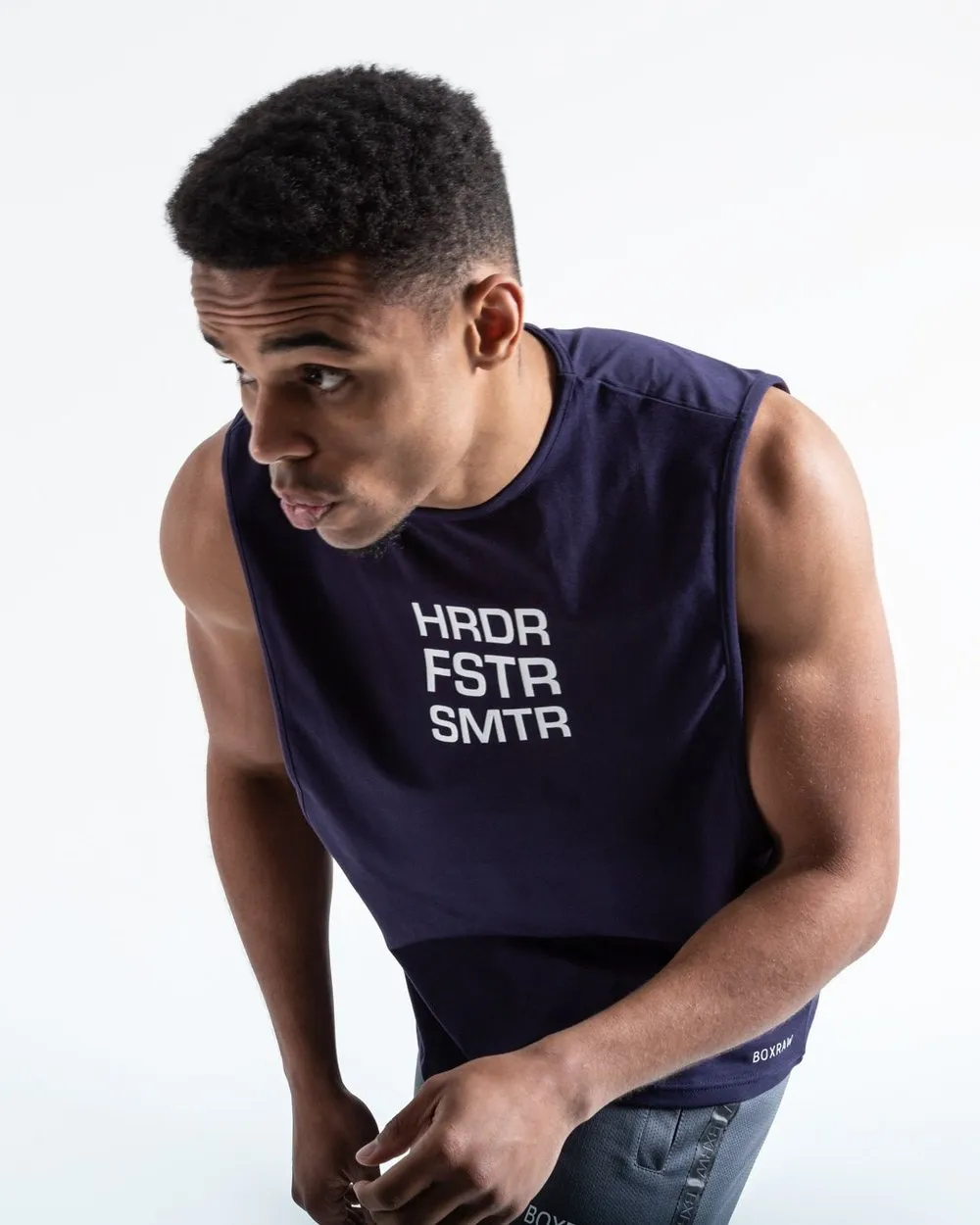 HRDR FSTR SMTR MUSCLE TANK - NAVY