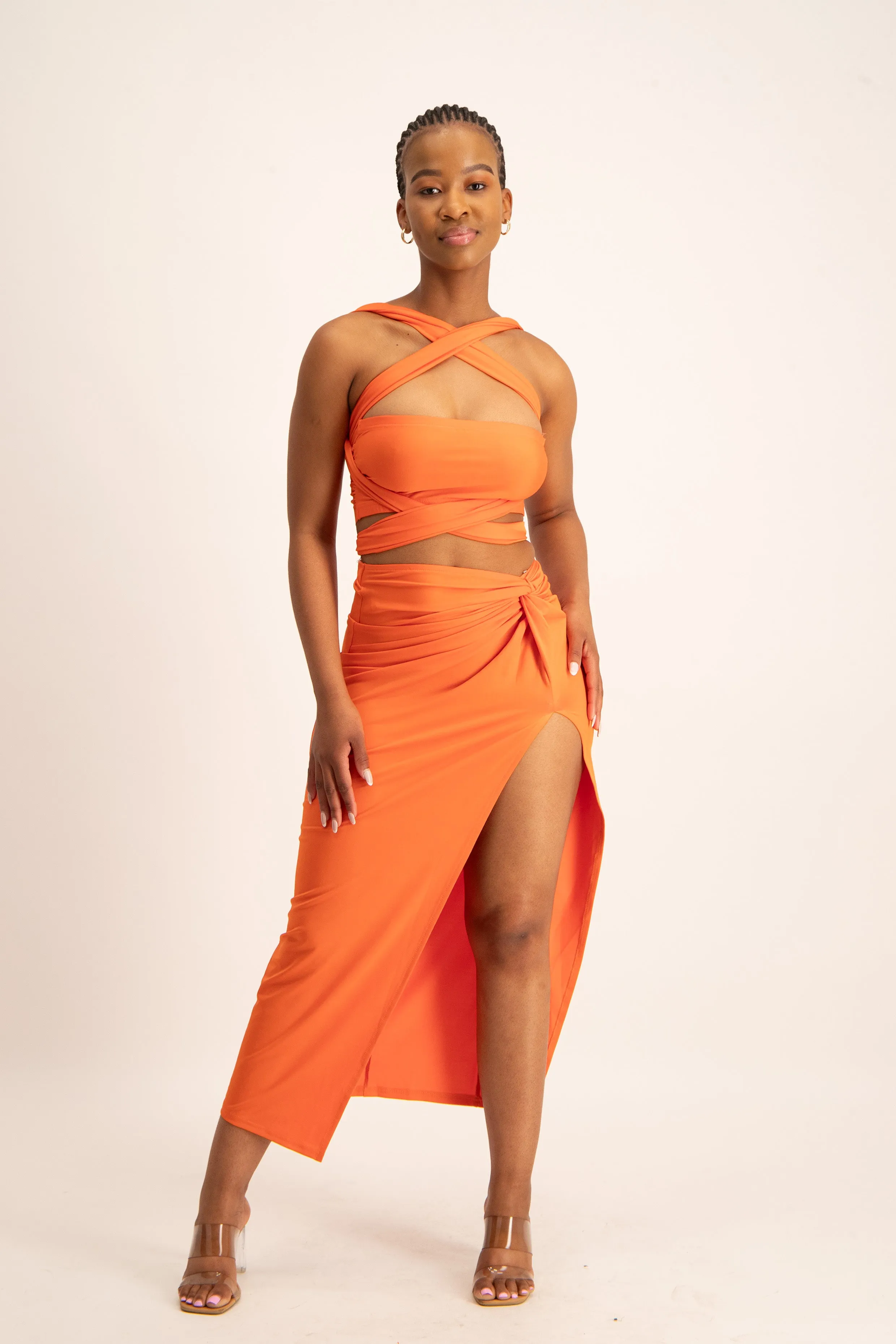 Sarong Skirt with Knot Detail